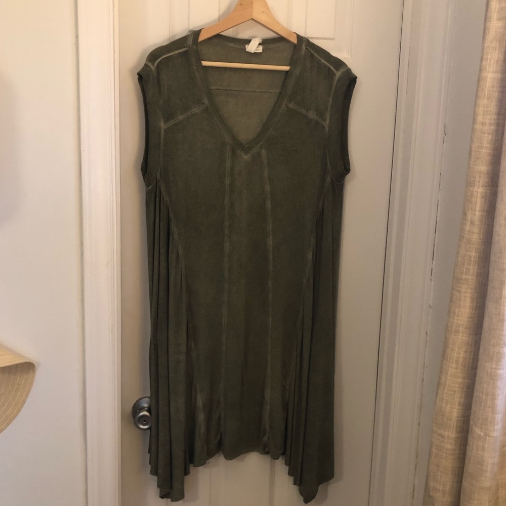 Green cotton dress